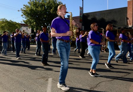 Lemoore High School celebrates Homecoming night with annual selection of King and Queen The Lemoore Marching Band and Color Guard were on hand for the annual parade in Downtown Lemoore.